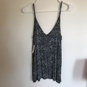NWT Black Floral Tank Top